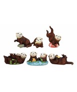 Ebros Colorful Nautical Pacific Sea Otters Family Miniature Figurines Se... - £30.48 GBP