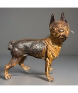 Antique Vintage Doorstop Cast Iron Boston Terrier Bull Dog 10” - $3,373.57 MXN