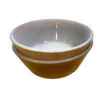 Federal Glass Cereal Bowls Set of 2 5 in Diameter 1.75 in deep Brown out... - £12.21 GBP