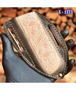 Hand Engraved Black Leather Sheath For Fixed Blade Knife Up To 5” Blade - $12.46