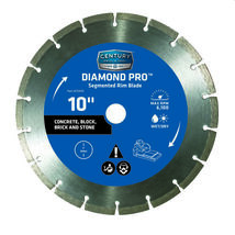 Century Drill &amp; Tool 10 in. D X 1 in. Diamond Segmented Rim Diamond Saw ... - $42.95