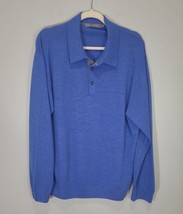 Raffi Linea Uomo Extra Fine Merino Wool Sweater Mens Size XXL / 56 Blue - £27.53 GBP