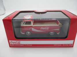 Coca-Cola Motor City 1962 Volkswagen T1 Pickup Die Cast Model 1:43 Scale Red - £20.91 GBP