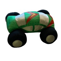 New Sugar Loaf Plush Green Race Car Stuffed Animal Toy Pillow 11 L x 9 W x 5 T - £10.24 GBP