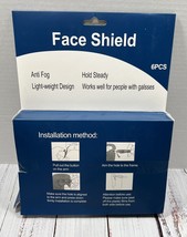 Astonlink Face Shields 6 Pack Acrylic Glasses and Clear Films Set - $10.49