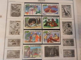 Set of 7 Disney Stamps 1981 Christmas Lady &amp; The Tramp from Grenada, MNH - £15.75 GBP