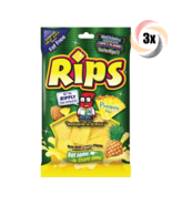 3x Bags Rips Pineapple Pina Flavored Bite Size Licorice Pieces Candy | 4oz - £11.67 GBP