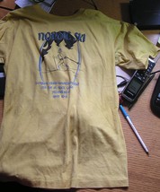 Yellownife NWT Vintage Nordic Cross Country Ski T-Shirt 1970&#39;s 1st Ski S... - £23.11 GBP