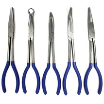 New 5Pc 11&quot; Needle Nose Pliers Set Long Reach Pliers Tool - £62.11 GBP