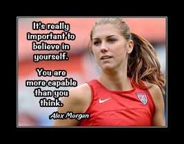 Alex Morgan Inspirational USWNT Soccer Quote Poster Print Wall Art Gift  - £18.47 GBP+