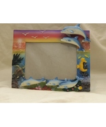 Colorful Ocean Theme Resin 3 D Picture Frame Sea Dolphin 5 x 7 Picture - $10.00