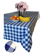 Tektrum 70&quot;X120&quot; Rectangle Tablecloth-Waterproof/Wrinkle Free-Blue/White... - £23.66 GBP