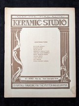 1922 KERAMIC STUDIO Magazine - w/ Engraved Print - Pottery &amp; Decor - £18.63 GBP