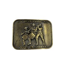 Bicentennial 1976 Spirit of America Minutemen Brass Belt Buckle - £7.97 GBP