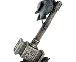 Raven Guardian of Thor&#39;S Thunder Hammer Mjolnir Statue Symbol of Norse P... - $47.49