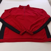 Austin Golf Men&#39;s Red &amp; Black Windbreaker Stain Resistant 1/4 Zip Jacket Size XL - $22.17