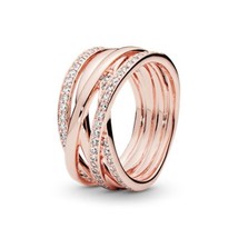 100% 925 Sterling Silver  Rose Gold 24 Most Popular Women&#39;s  Pan Rings For Women - $24.81