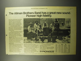1974 Pioneer Audio Equipment Ad - The Allman Brothers Band - $18.49