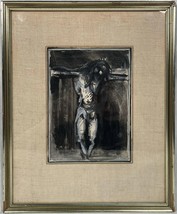 Joachim Probst (American NY 1913-1980) Gouache Painting Depicting Jesus Crucifix - £1,318.96 GBP