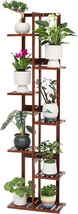 Bamboo Plant Stand  Indoor Outdoor Plant Shelf 7 Tier 8 Potted Plant Holder - £44.45 GBP