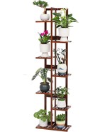 Bamboo Plant Stand  Indoor Outdoor Plant Shelf 7 Tier 8 Potted Plant Holder - $75.08 CAD