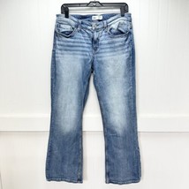 BKE Jeans Womens 29 Payton Bootcut Midrise Light Blue Denim Western Cowboy Short - £22.01 GBP
