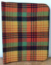 Vtg Glenmore Milliken Wool Plaid Covered Briefcase Folder Portfolio - £781.06 GBP