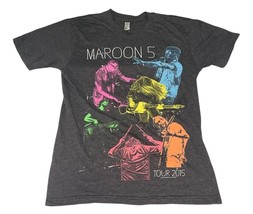 Maroon 5 Tour 2015 Concert T-Shirt Small Gray Multi-Color Graphic Band T... - $182.00 MXN