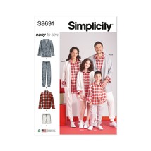 Simplicity Sewing Pattern R116700 Lounge Wear Unisex Child Adult Size XS-XL - £10.84 GBP