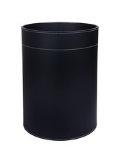 STG Round Genuine Leather Trash Can/Dustbin/Dry Waste Basket/ Multi Paper Basket - £108.19 GBP