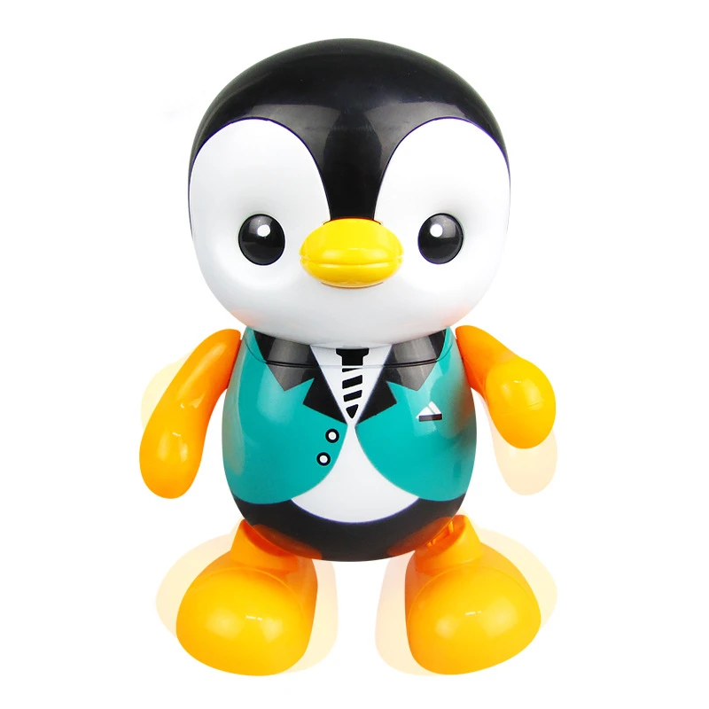 Colorful Dance Penguin Shape Electric Home Kids Gift LED Light Musical Plastic - £13.87 GBP