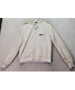 Members Only Bomber Jacket Mens Size 44 Off White Lined Long Sleeve Full... - £21.76 GBP