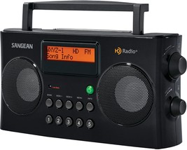 A Portable Black Sangean Hdr-16 Hd Radio With Fm Stereo And Am. - £97.46 GBP