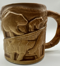 Noah’s Ark Animal Mug Elephant Giraffe Embossed Coffee Cup Ark Encounter - $19.79
