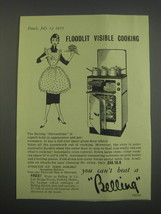 1955 Belling Streamline Cooker Ad - Floodlit visible cooking - £14.60 GBP