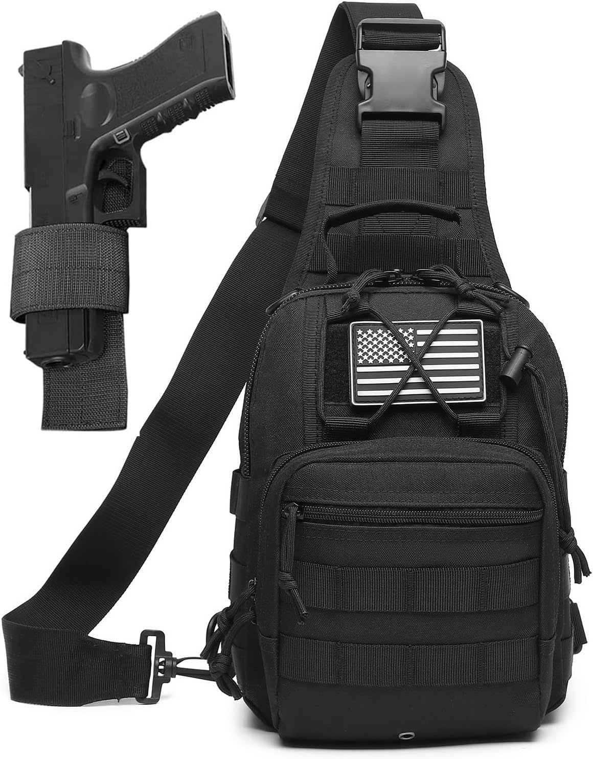 Atbp Small Tactical Sling Bag For Men With Holster Military Edc Shoulder... - $30.99