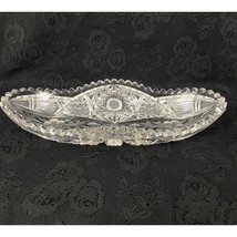 VTG American Brilliant Clear Cut Glass Oblong Relish Tray Celery Bowl 11... - £20.65 GBP