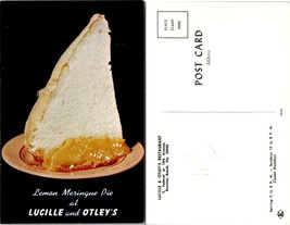 Florida Boynton Beach Lucille &amp; Otley&#39;s Restaurant Lemon Pie Vintage Postcard - £7.49 GBP