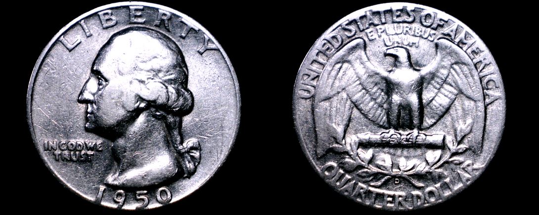 1950-D Washington Quarter Silver - $12.99