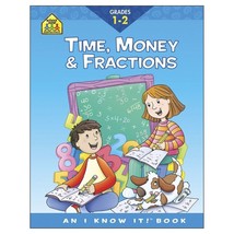 Curriculum Workbooks 32 Pages-Time, Money, Fractions Grades 1-2 - £4.43 GBP