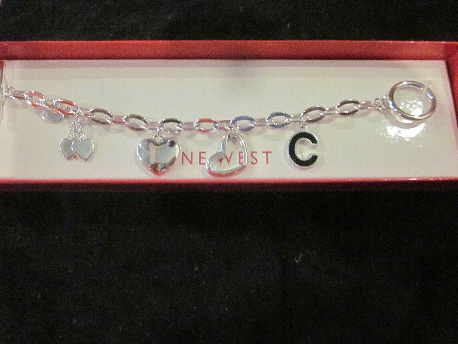 Nine West Full of Heart Charm Bracelet Brand New in Box - £10.38 GBP