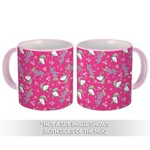 Rainbow Unicorn : Gift Mug Baby Shower Teen Girl Party Decor Pattern Fantasy Dia - £12.57 GBP