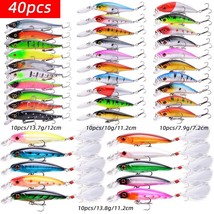 10-40pcs Slow Minnow Fishing Lure Set 7-12cm Wobblers Crankbaits Isca  Hard Bait - £67.97 GBP