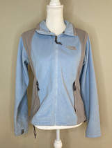 The North Face Women’s Long Sleeve zip Up Fleece Jacket Size S Blue Grey F3 - $17.81