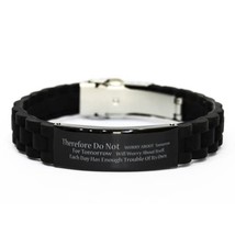 Motivational Christian Bracelet, Therefore Do Not Worry About Tomorrow, for Tomo - £19.59 GBP