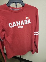 Canada Athletics T-Shirt Men&#39;s Size S TG Long Sleeve Red Crew Neck - £9.36 GBP