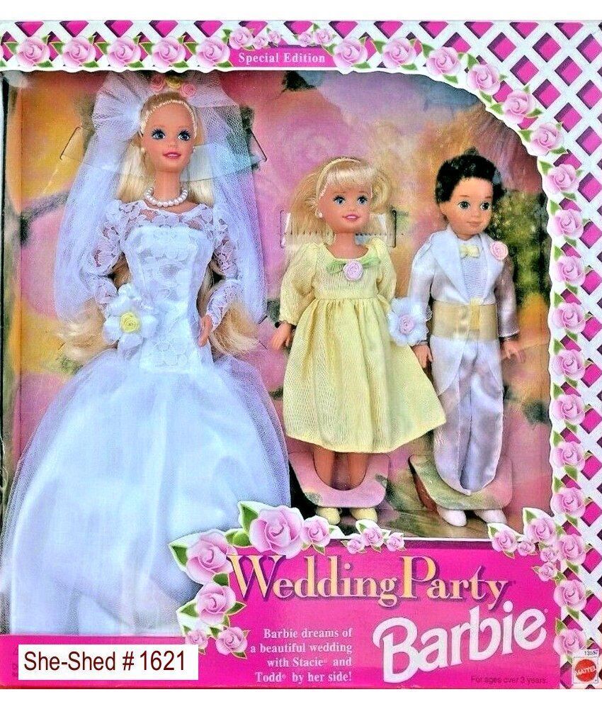 Primary image for Wedding Party Barbie, Stacie and Todd Giftset 13557 Mattel Vintage Barbie NIB