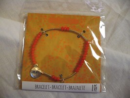 Women&#39;s Stretchable Bracelet Inspirational Orange Silver ~ Create  New In Pkg - £6.37 GBP