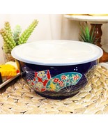 Ebros Set of 2 Ceramic Colorful Oriental Fans Portion Meal Bowls 5 Cups ... - $54.32 CAD