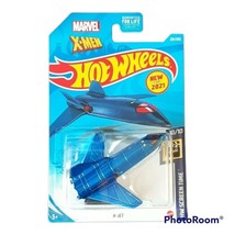 Marvel X-men X-Jet Hot Wheels Blue 2021 HW Screen Time Collection - £6.36 GBP